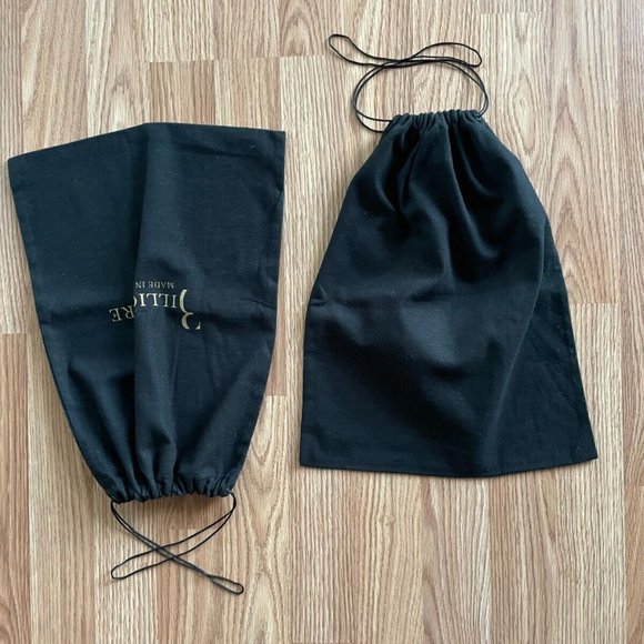 Billionaire Dust Bag Draw String Black Cotton Storage Bag Set of 2 Authentic - Picture 8 of 11